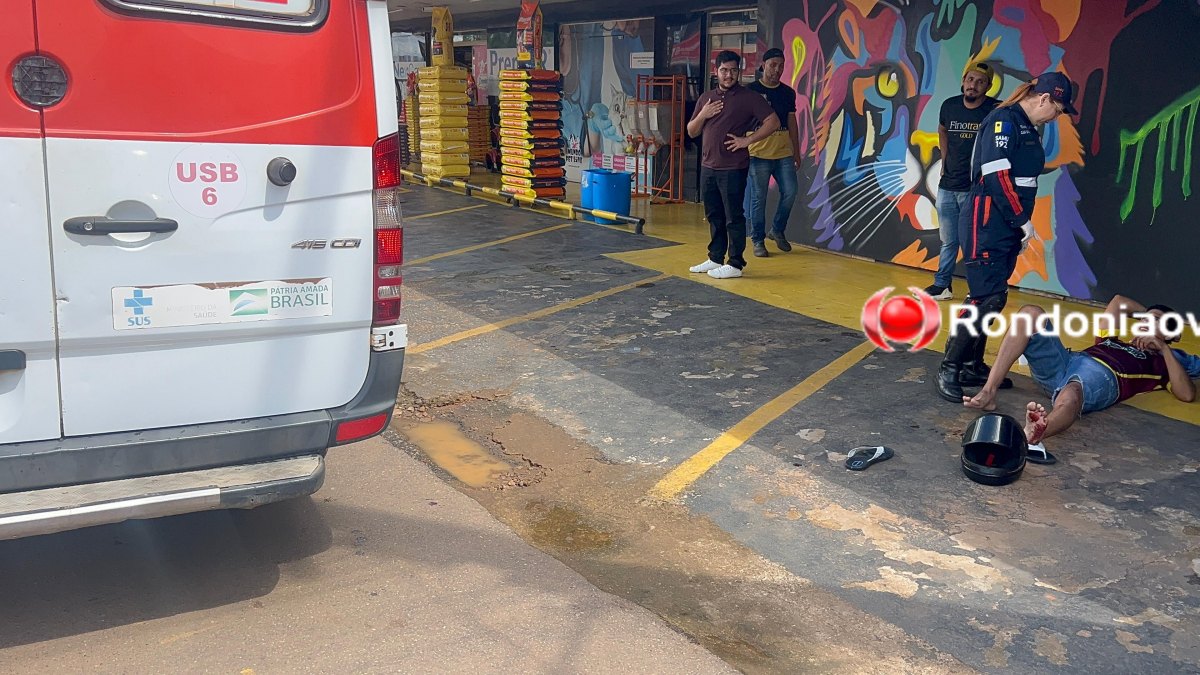 URGENTE: Condutor de Honda Fan sofre grave acidente na Pau Ferro