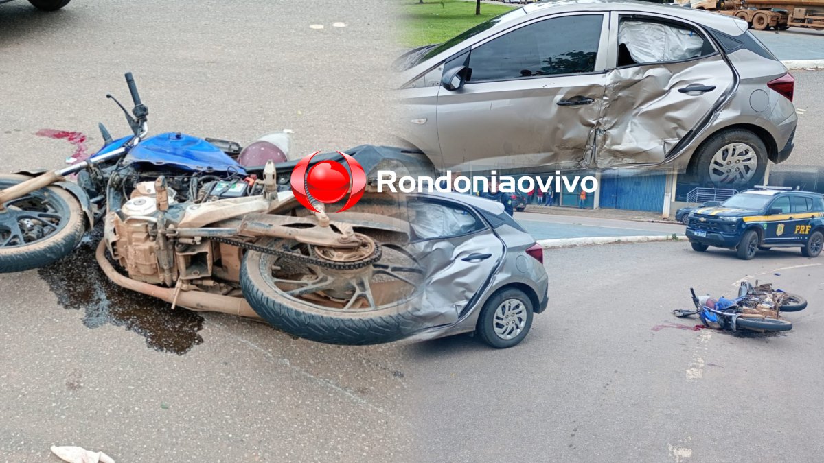 URGENTE: Motociclista fica em estado gravíssimo em acidente na Jorge Teixeira 