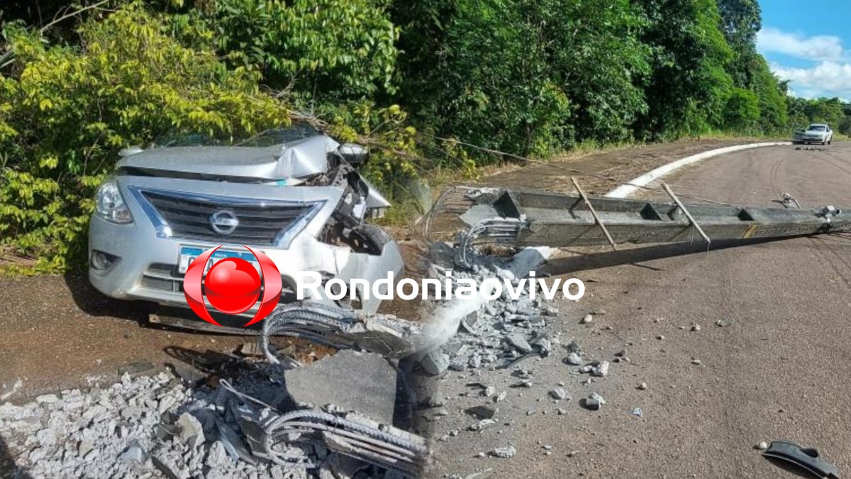 PASSANDO MAL: Empresário bate veículo contra poste enquanto tentava chegar em hospital 