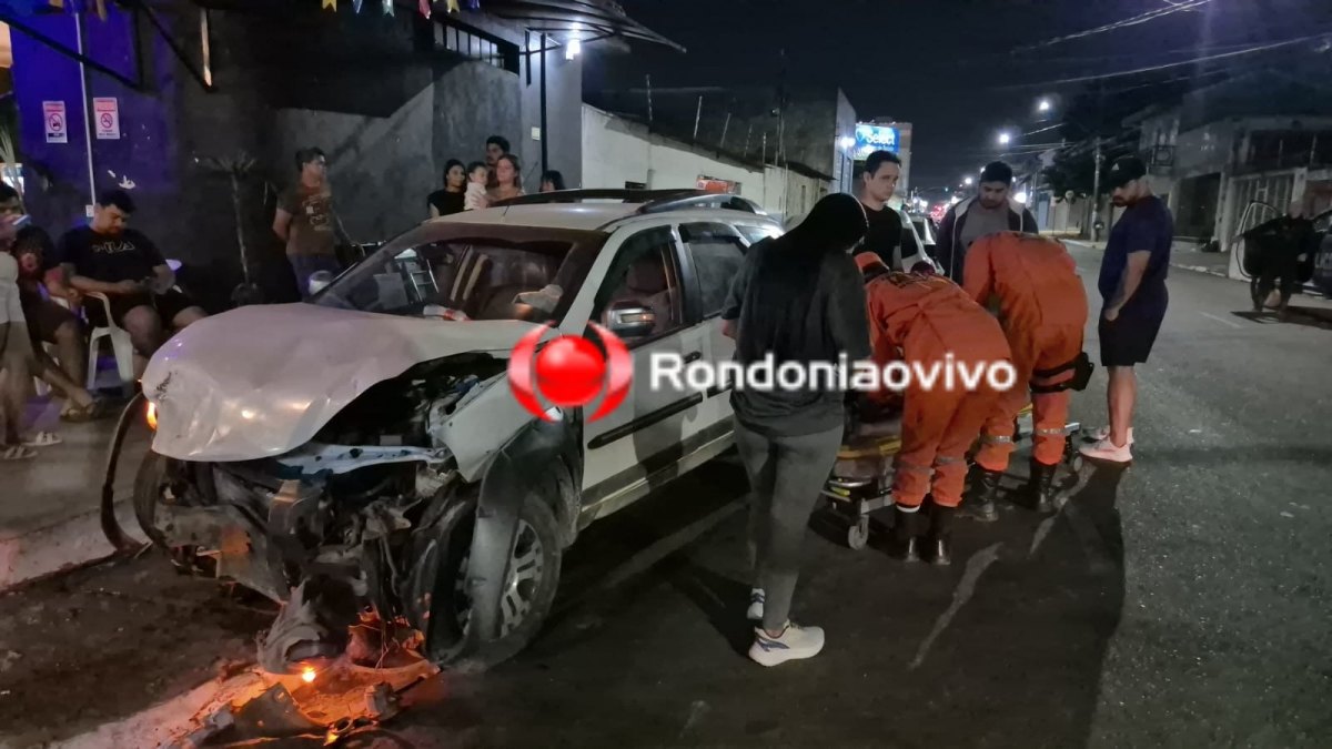 ASSISTA: Mulher fica ferida em grave acidente na Dom Pedro II