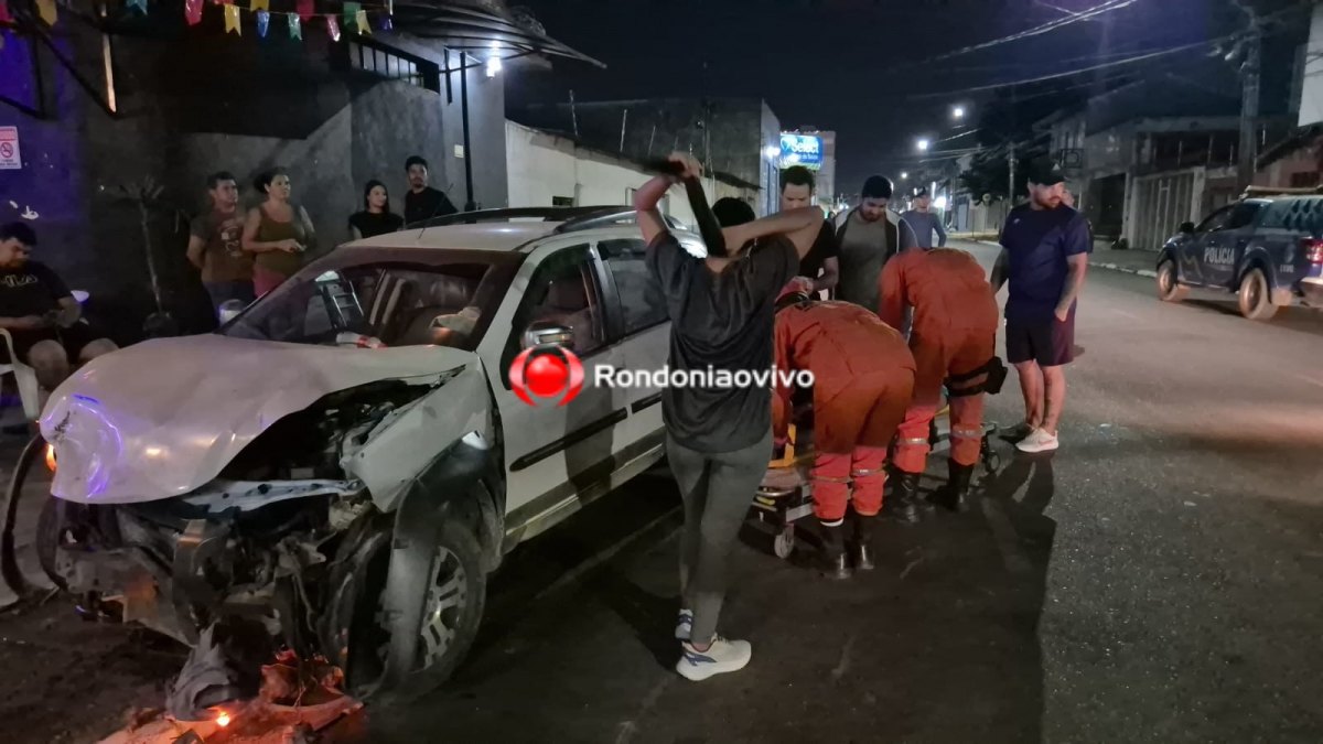 ASSISTA: Mulher fica ferida em grave acidente na Dom Pedro II