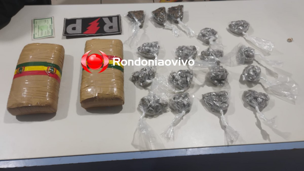 NO FLAGRA: PM prende acusado de tráfico com tabletes e porções de maconha 