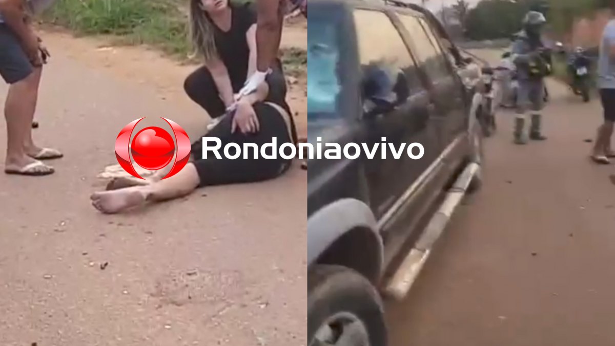 URGENTE: Motociclista fica desacordado após bater contra caminhonete 