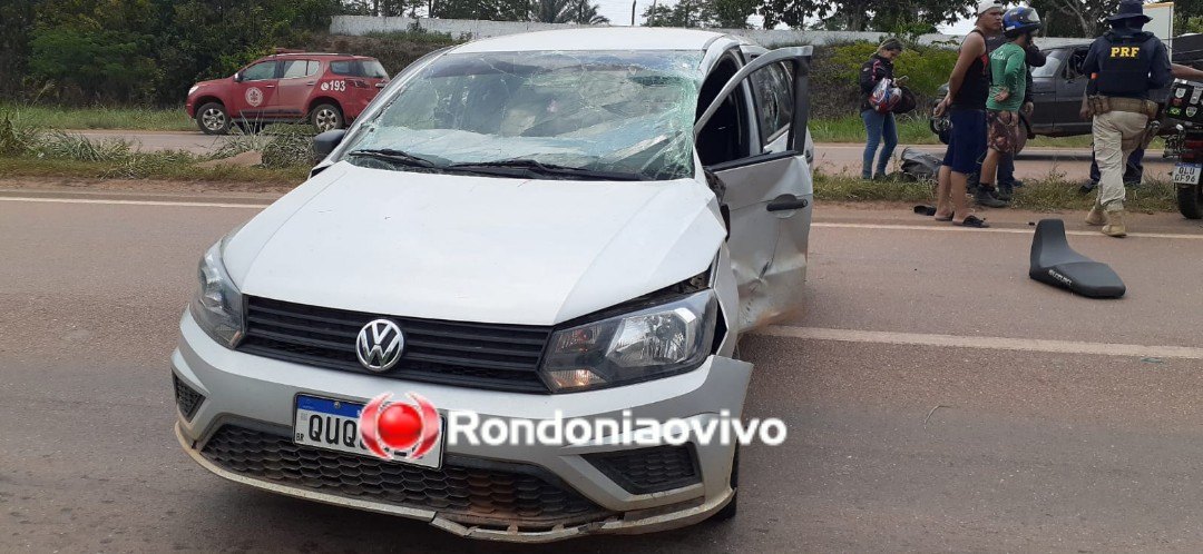 GRAVÍSSIMO: Acidente com moto de alta cilindrada deixa duas pessoas feridas na BR-364