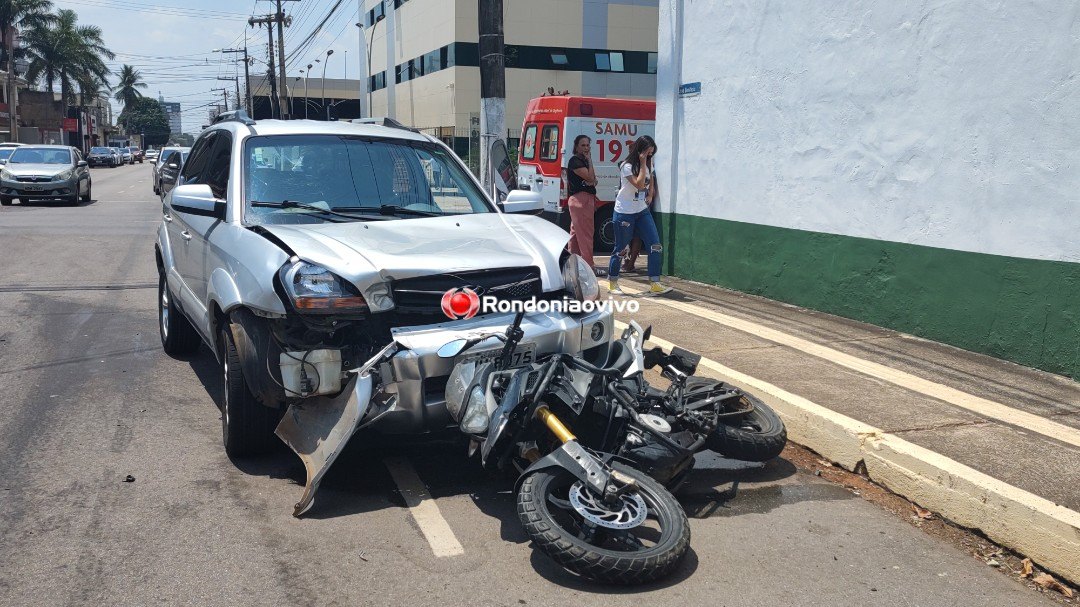 VÍDEO: Mulher em moto BMW é arrastada por carro no Centro