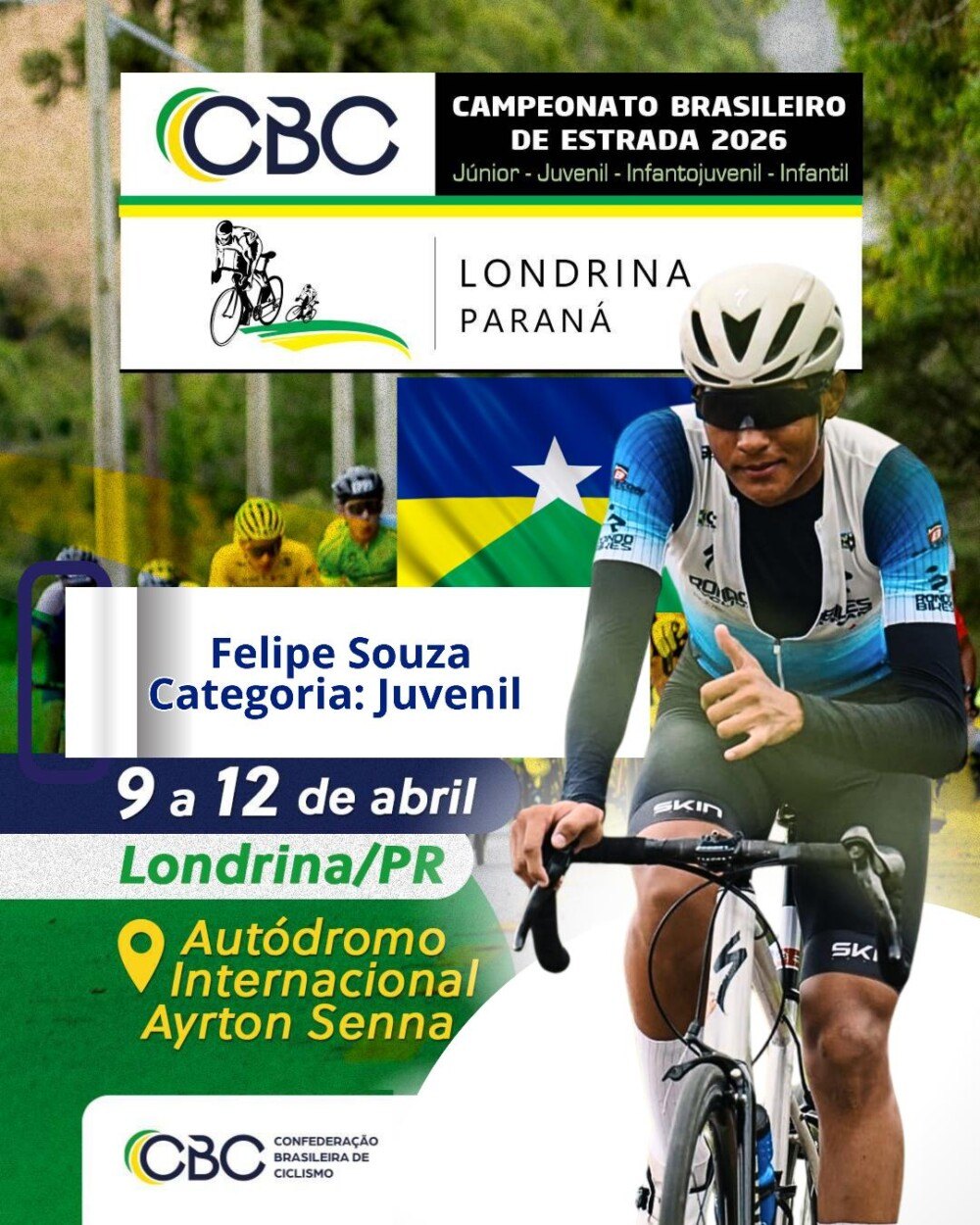 REPRESENTANDO: Guajará-Mirim entra na disputa no ciclismo nacional com três atletas no time RO