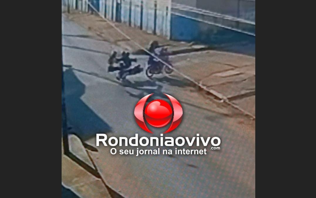 VEJA VÍDEO: Colisão violenta entre duas motos deixa quatro feridos na zona Leste