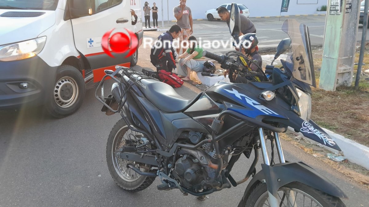 NA DUQUE: Homem provoca acidente e foge após deixar moto app e passageira feridos 
