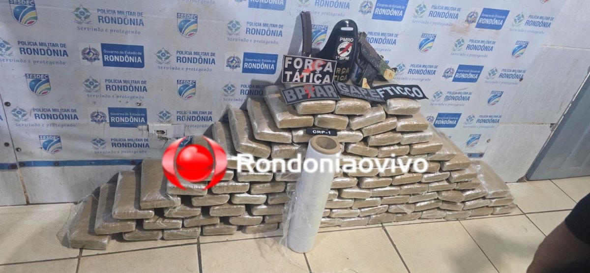 VEJA VÍDEO: PM e policiais Penais apreendem submetralhadora e mais de 100 kg de maconha 