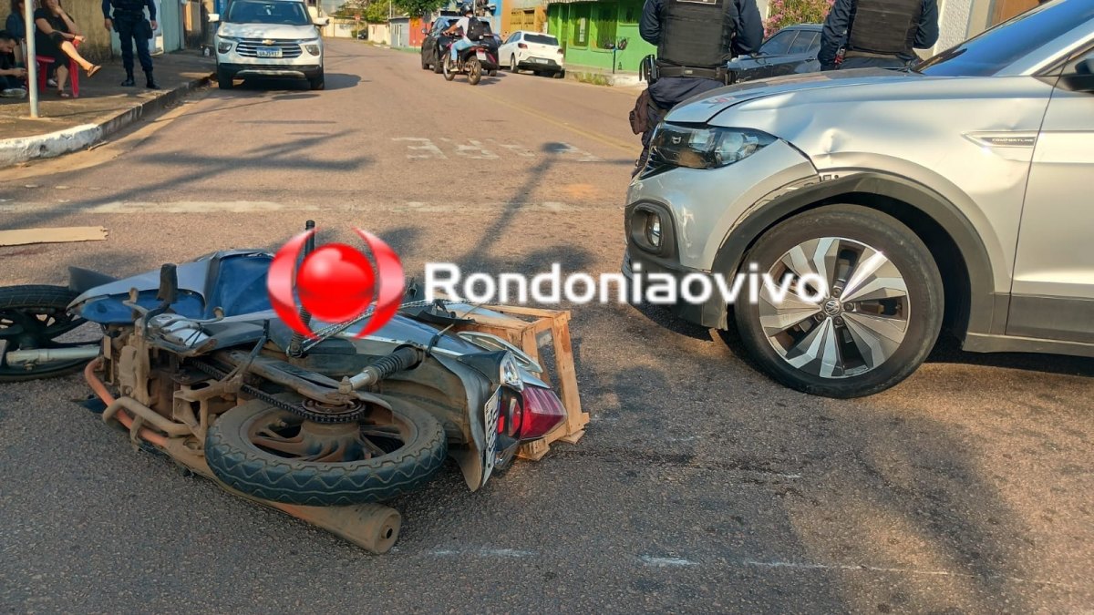 DESACORDADA: Mulher em moto fica em estado gravíssimo após ser atingida por carro
