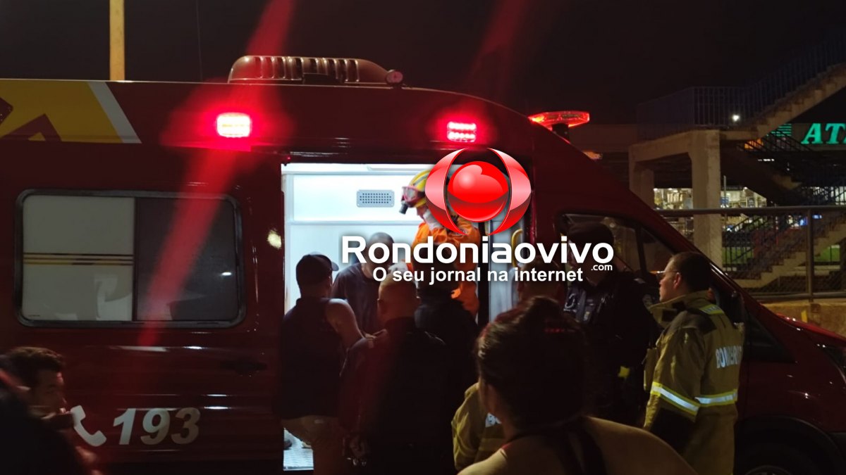 TRANSTORNADO: Samu e Bombeiros negociam com homem em passarela na BR-364