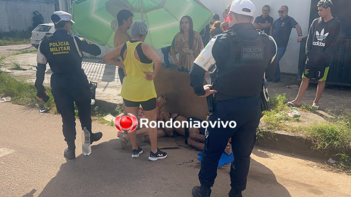 VÍDEO: Condutor de Honda Pop tem fratura exposta na perna ao avançar cruzamento