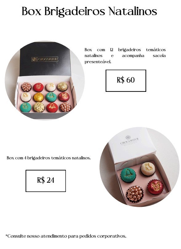 DELÍCIAS: Confira o Menu Especial de Natal 2025 da Chocofleur