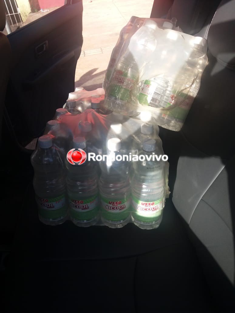 EM CAMINHÃO: Funcionários são presos furtando álcool em gel de empresa