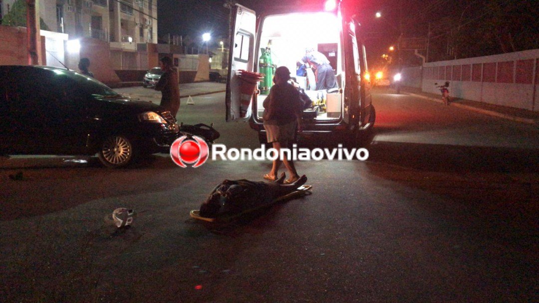 IMPRUDÊNCIA: Motorista de carro invade preferencial e provoca acidente com casal em moto