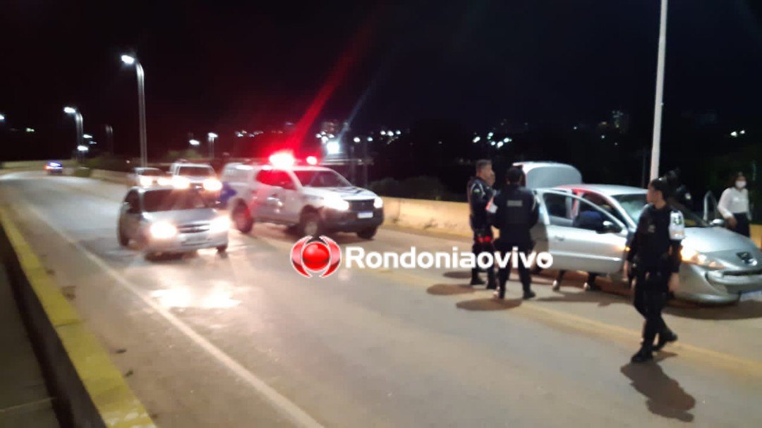 EMBRIAGADO: Após tentar matar marido da ex, homem foge da PM e bate carro na ponte do rio Madeira