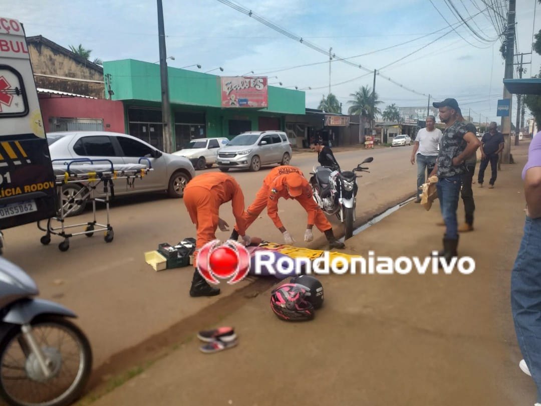COLISÃO: Criança e mãe sofrem acidente em frente a Escola de Polícia