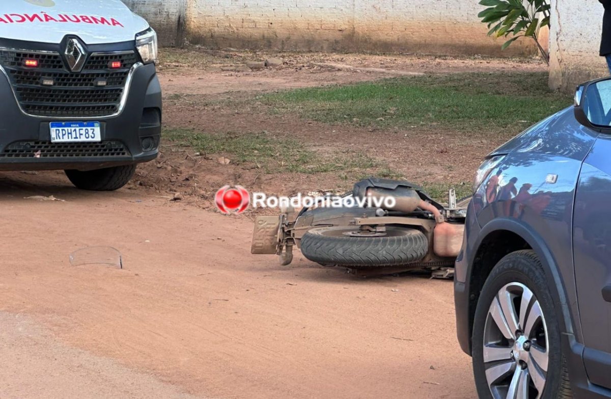 MAIS UM: Acidente entre carro e moto deixa casal ferido na Rio Madeira 