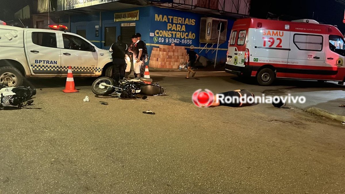 BATIDA NA SUL: Dois motociclistas ficam feridos após acidente na madrugada 