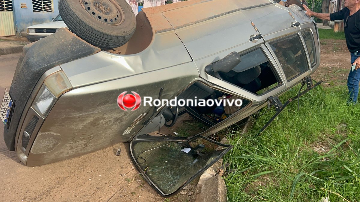 VÍDEO: Capotamento resulta em criança e mulher feridas