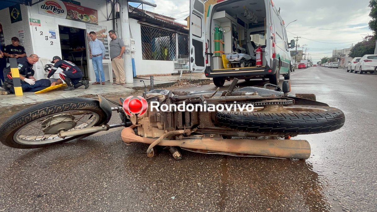 VÍDEO: Idoso em Honda Fan invade cruzamento e sofre grave atropelamento