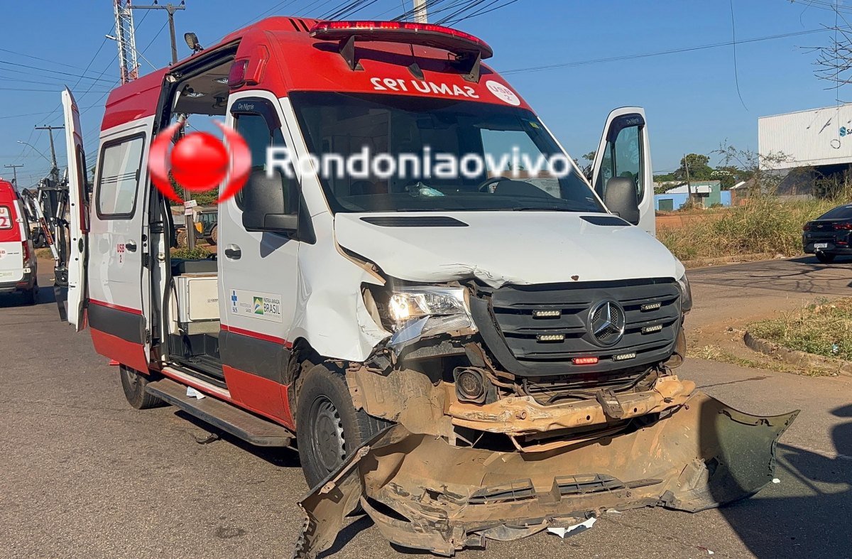 VÍDEO: Acidente entre ambulância do SAMU e carro foi gravado por câmera de segurança