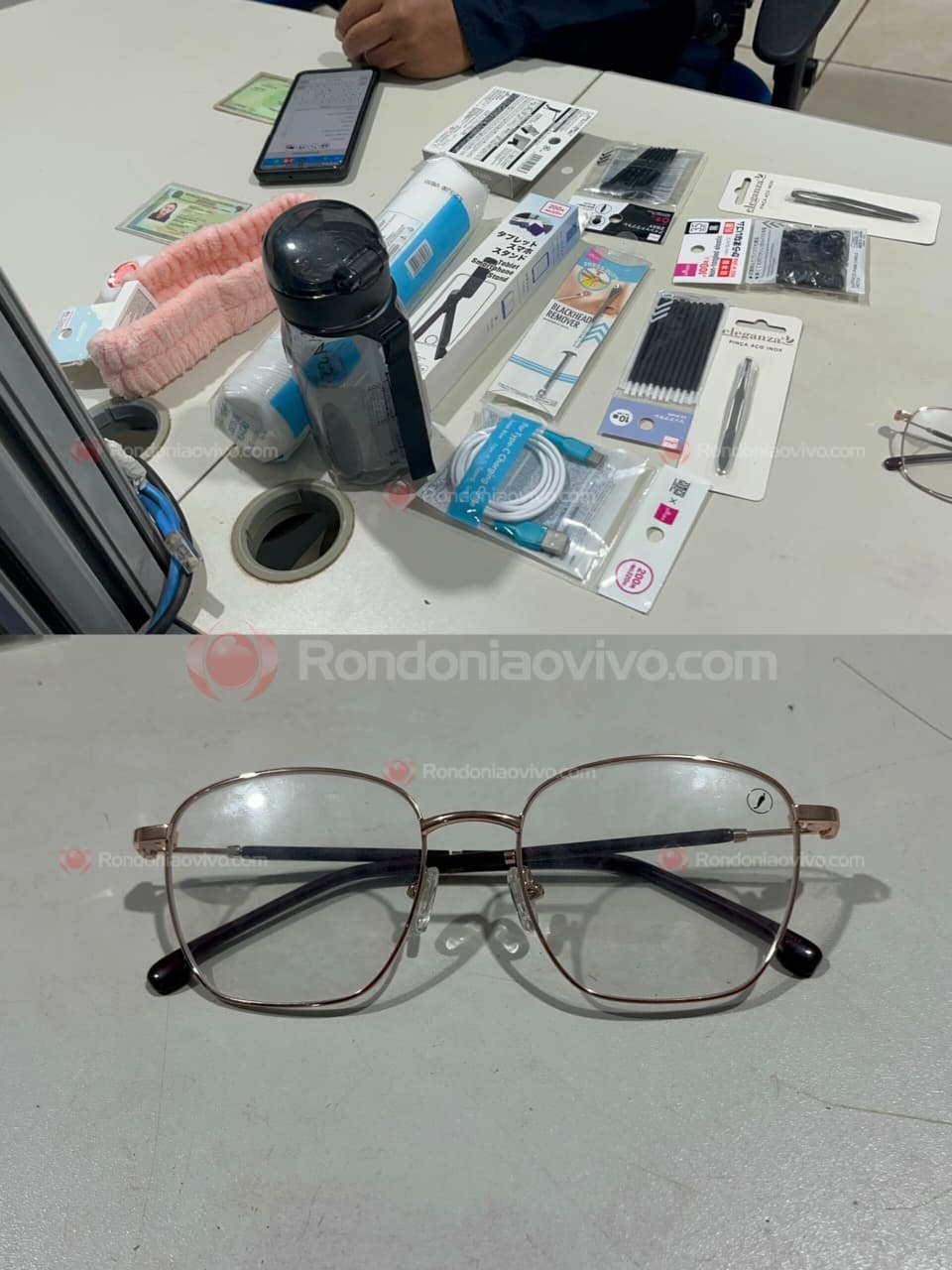 FLAGRADA: Jovem é presa por furto na Chilli Beans e Daiso Japan no shopping 