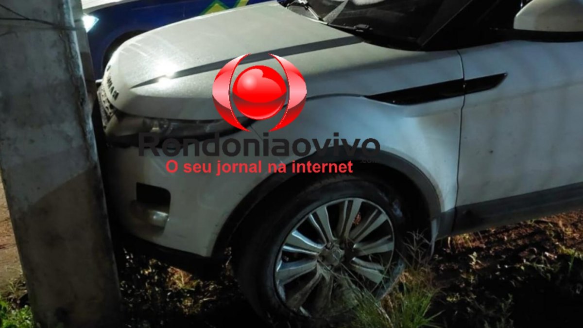 BATEU NO POSTE: Motorista de Range Rover é preso embriagado após acidente