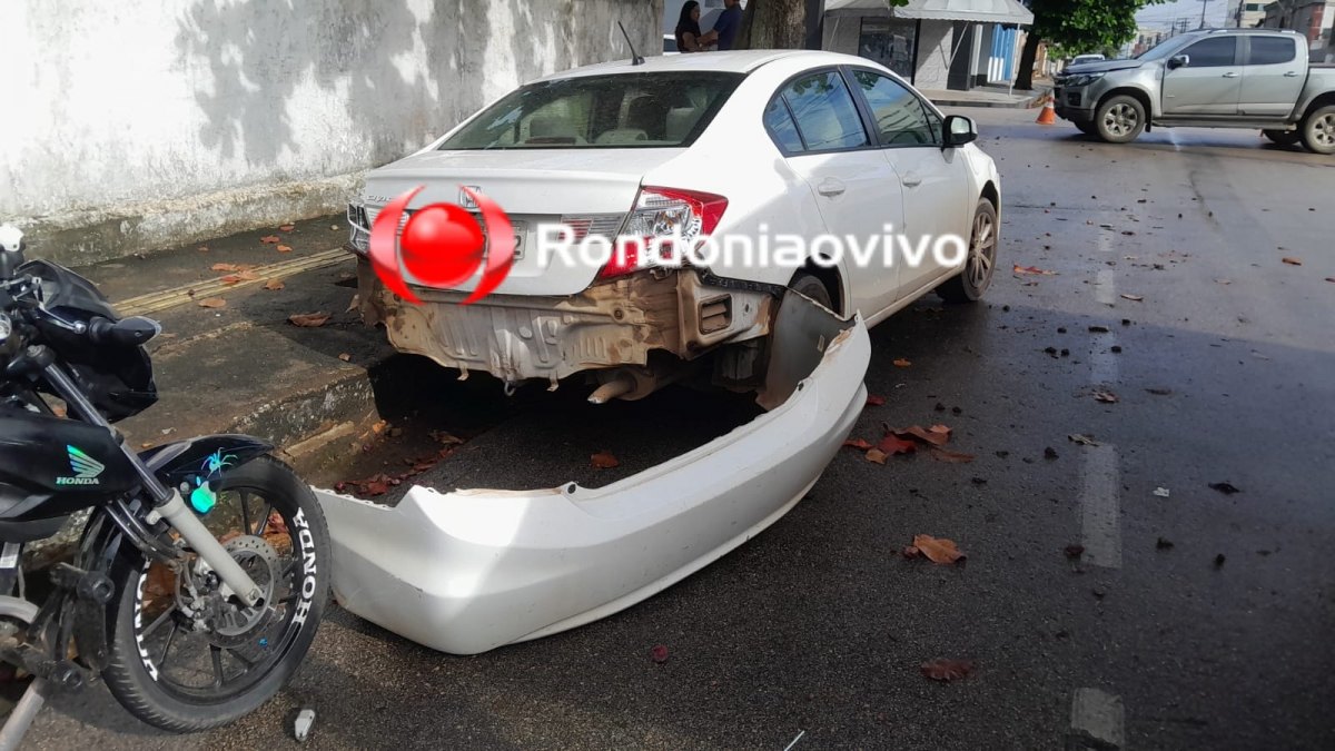 COLISÃO: Mulher fica ferida em grave batida envolvendo três veículos