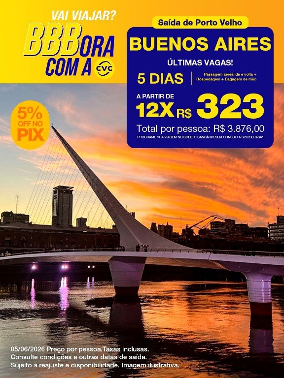 VAI VIAJAR: Aproveite as ofertas imperdíveis da CVC Viagens 