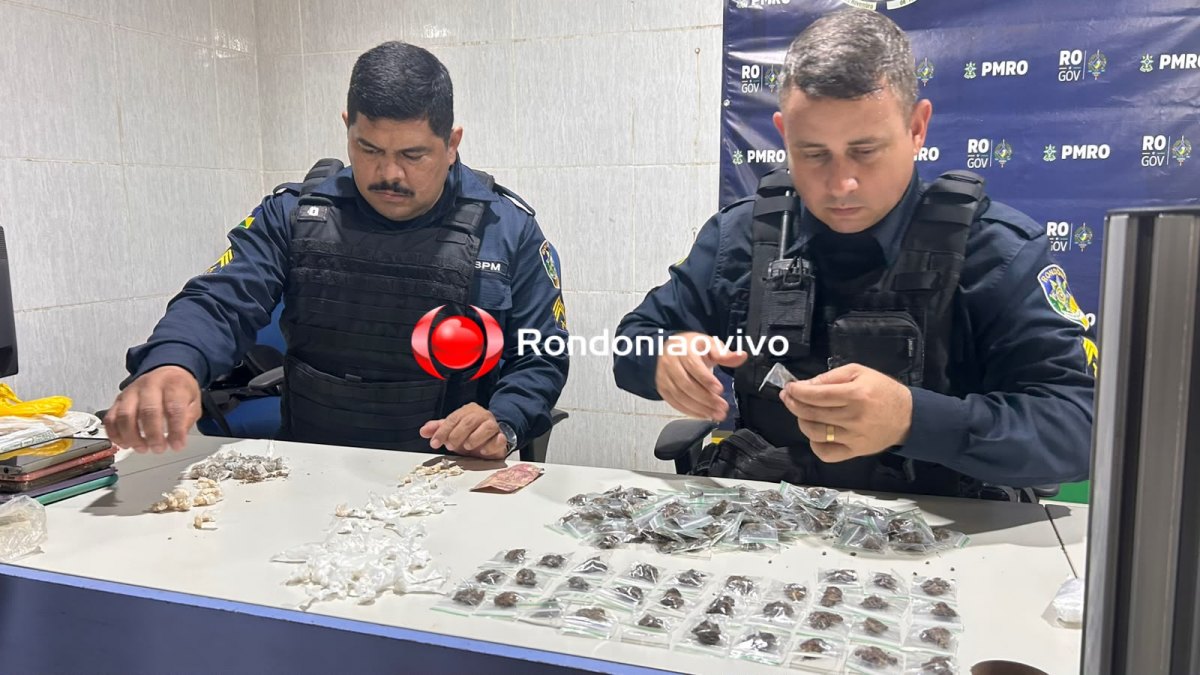 VÍDEO: Quadrilha é flagrada com cerca de 200 porções de drogas