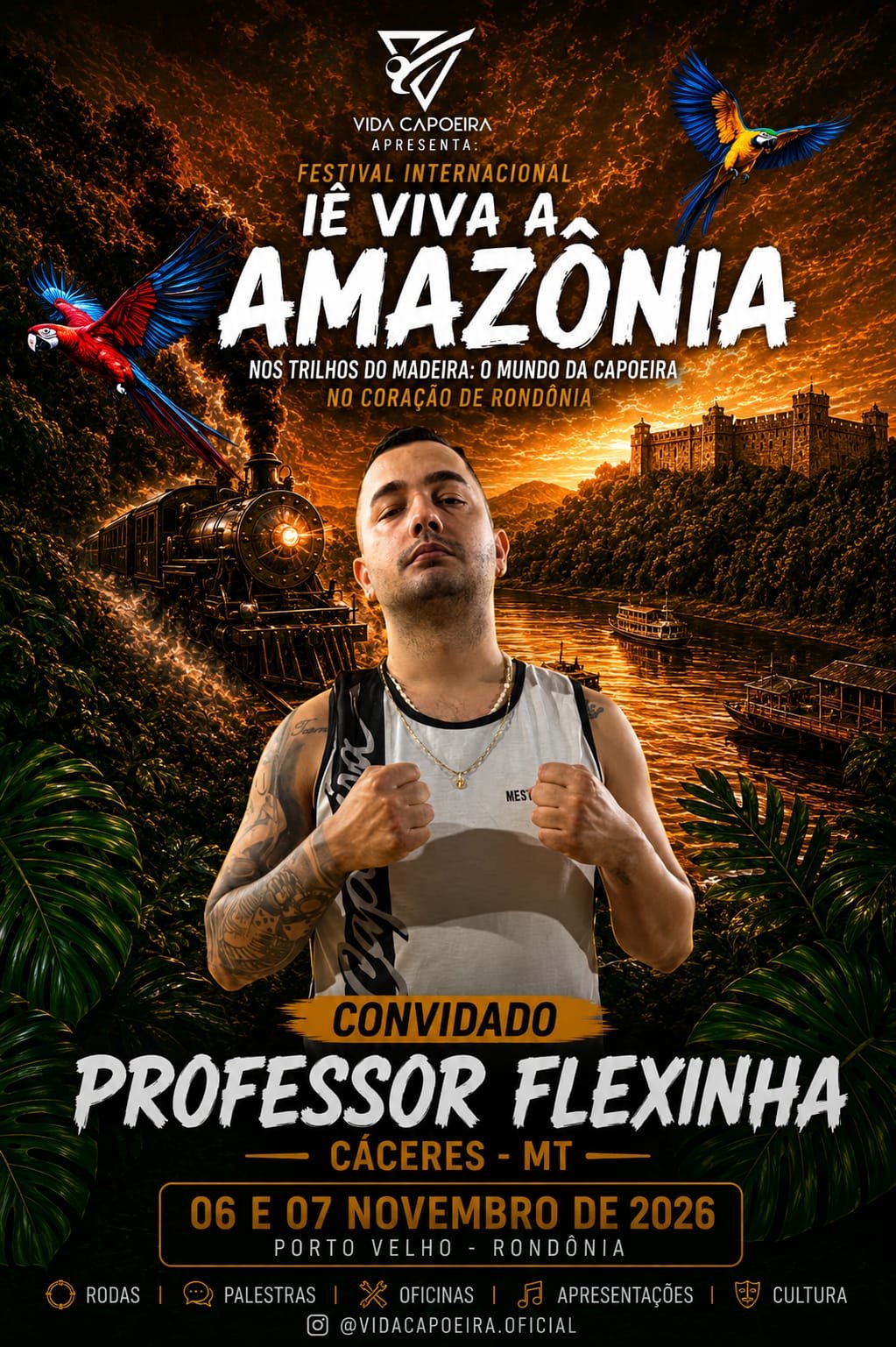 CULTURA: Festival Internacional de Capoeira leva mestres e cultura afro-amazônica a PVH