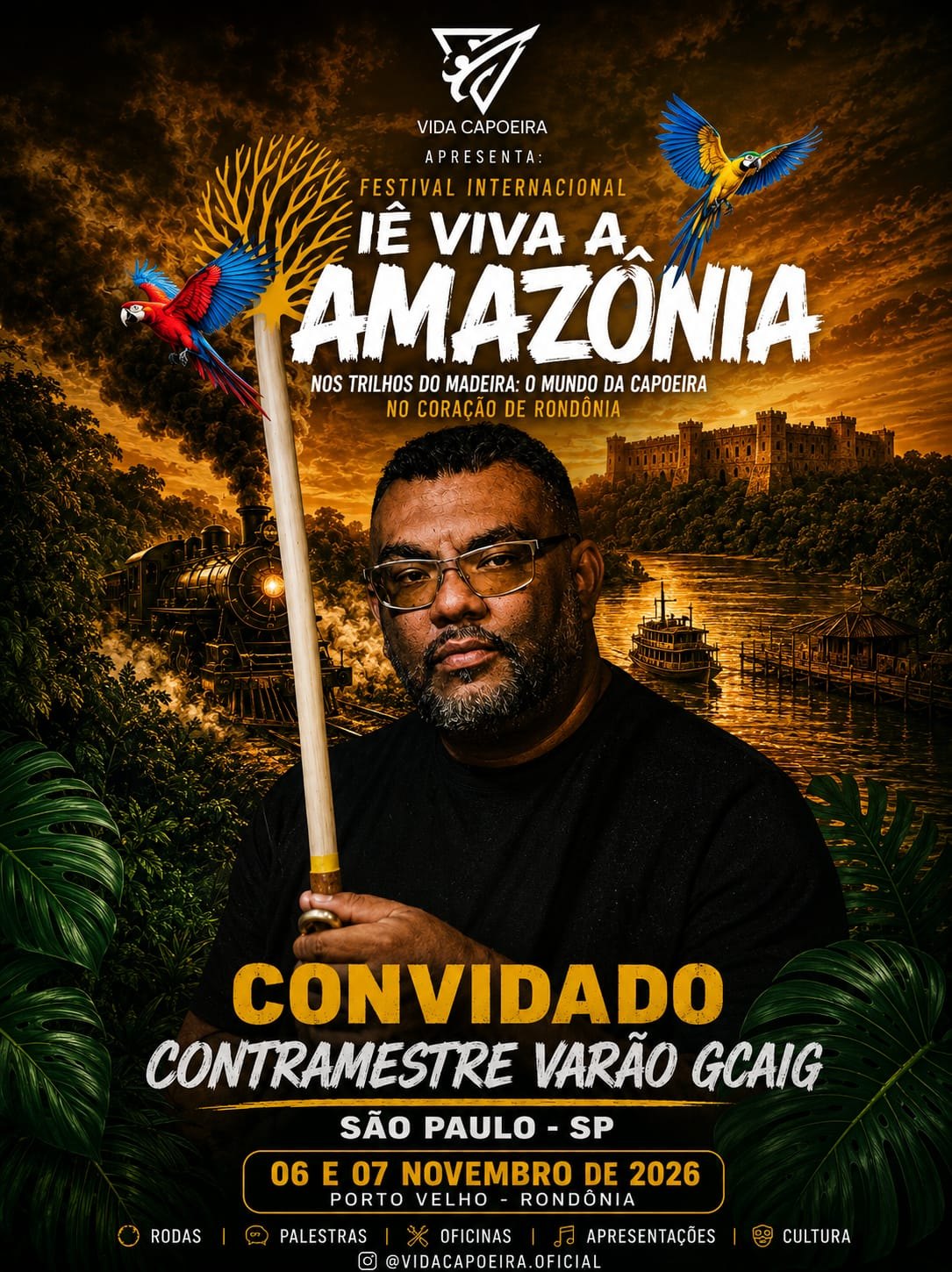 CULTURA: Festival Internacional de Capoeira leva mestres e cultura afro-amazônica a PVH
