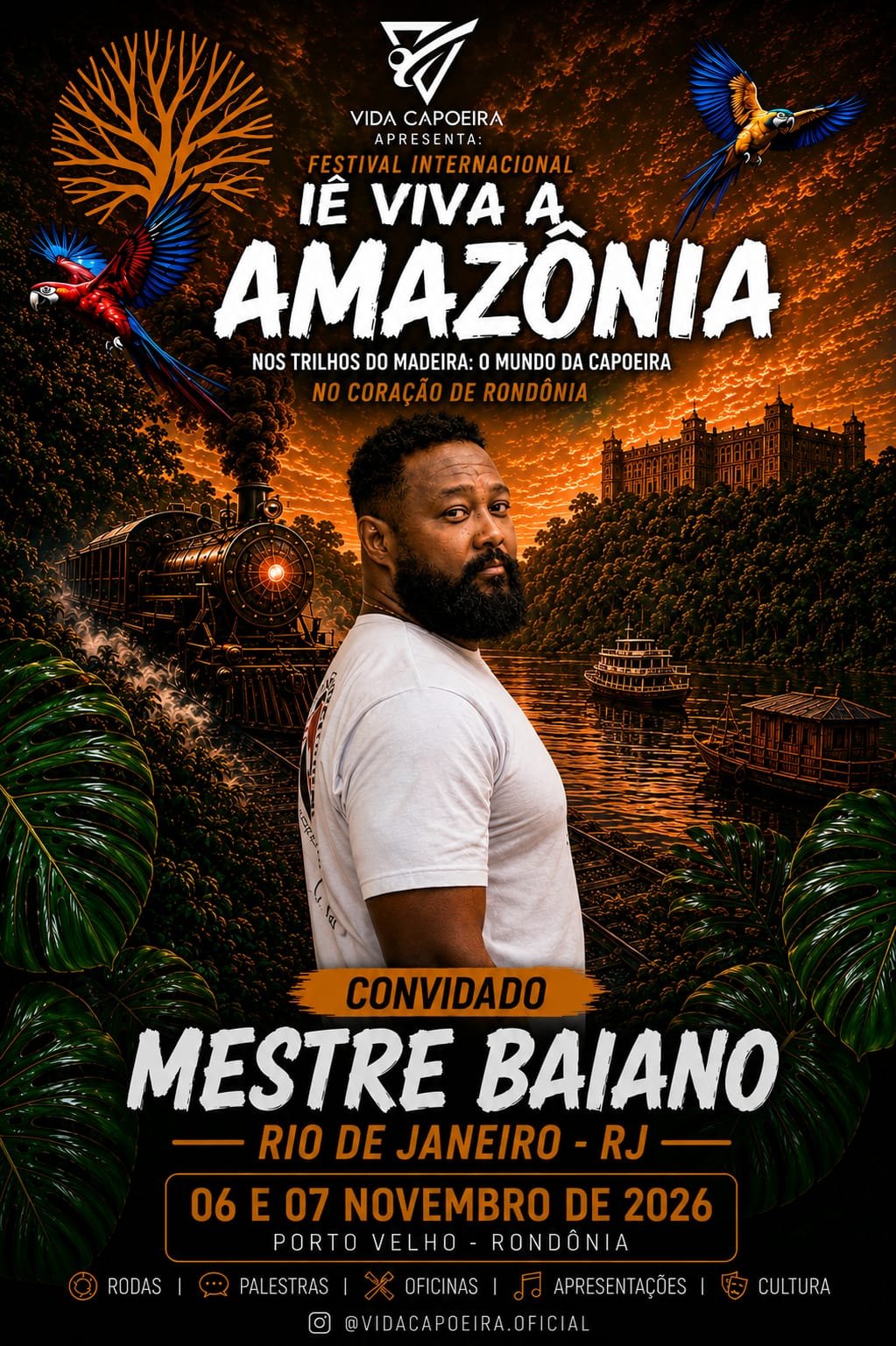 CULTURA: Festival Internacional de Capoeira leva mestres e cultura afro-amazônica a PVH