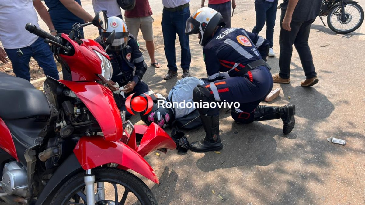 URGENTE: Equipe Motolância do Samu é acionada para socorrer mulher vítima de acidente