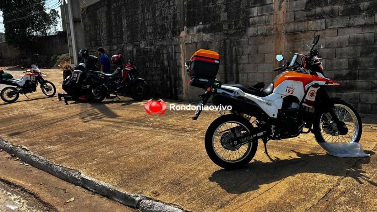 RUA DA BEIRA: Motolância do Samu é chamada às pressas para socorrer motociclista