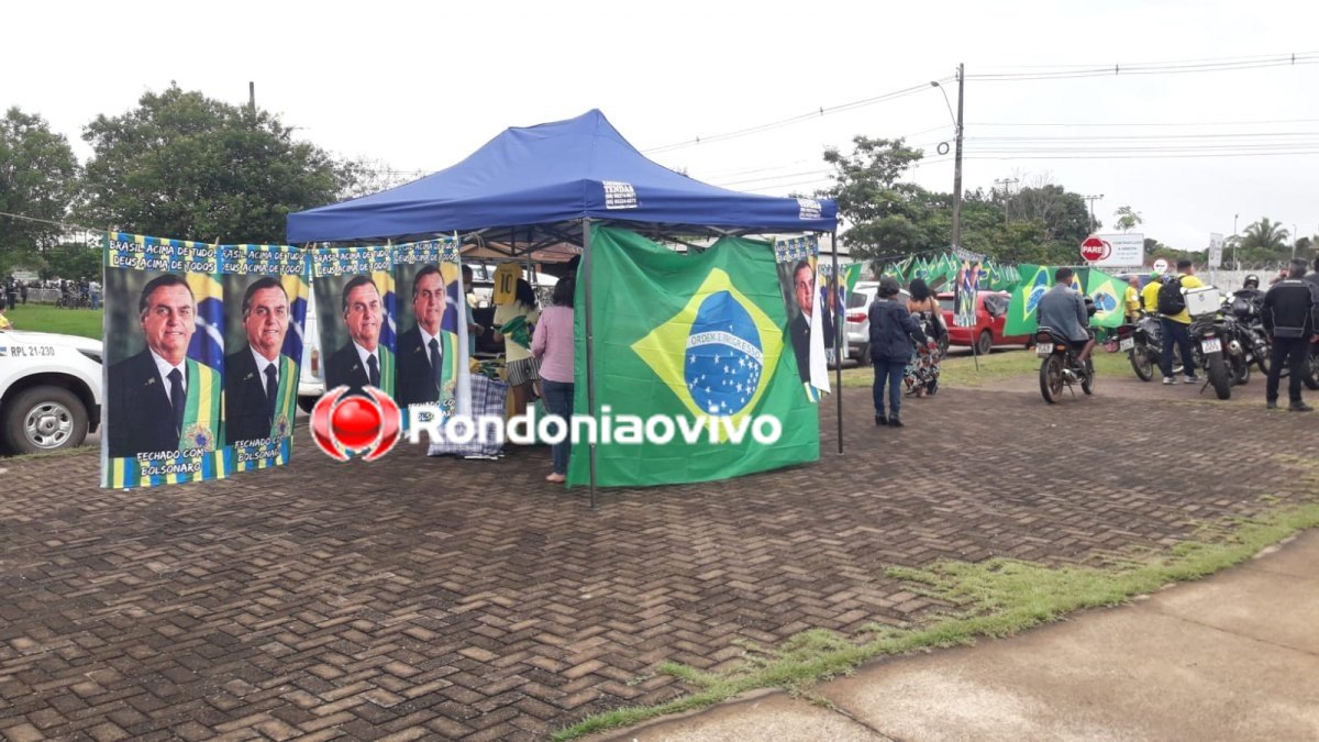 PRESIDENTE EM RO: Apoiadores de Bolsonaro já estão concentrados no Espaço Alternativo