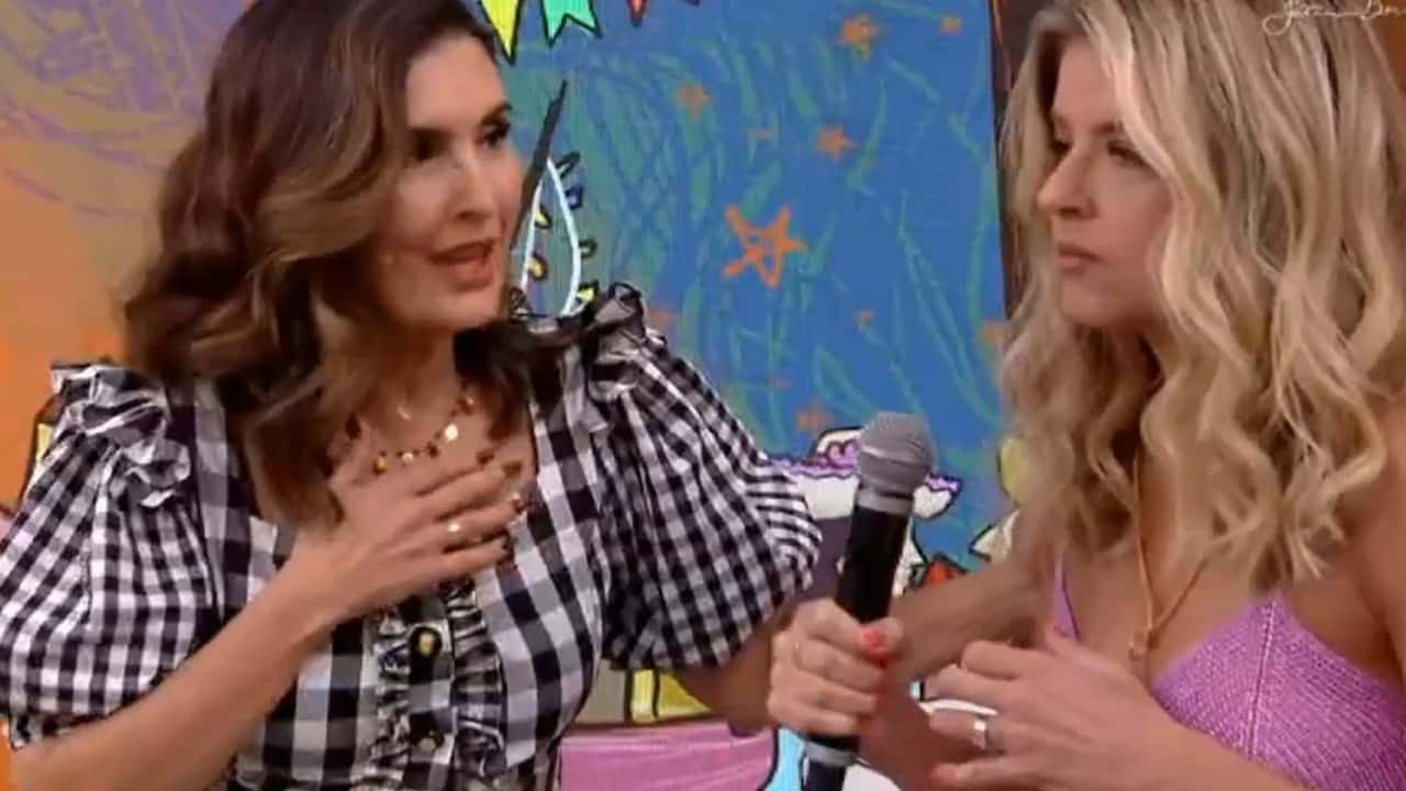 Mariana Santos derruba bandeja ao vivo e assusta Fátima Bernardes