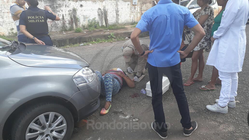 URGENTE: Idosa fica gravemente ferida em atropelamento na capital