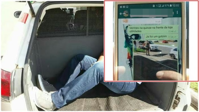 Jovem é preso após tirar foto de blitz, desacatar policiais e divulgar no WhatsApp