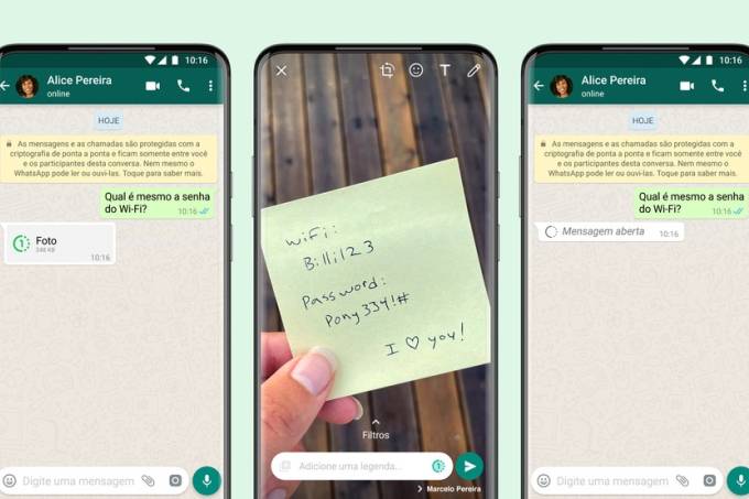 Nudes e senhas: WhatsApp lança fotos de visualização única