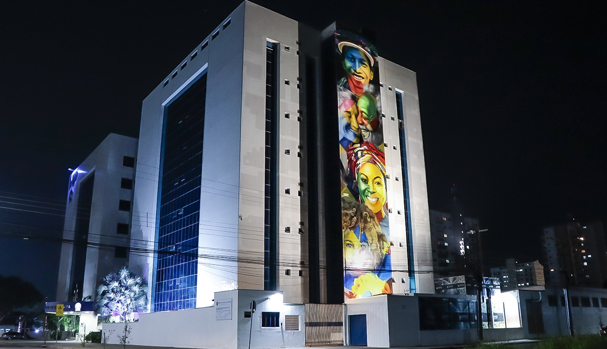 EDUARDO KOBRA: Mural do artista no prédio do MPRO poderá ser apreciado também durante a noite