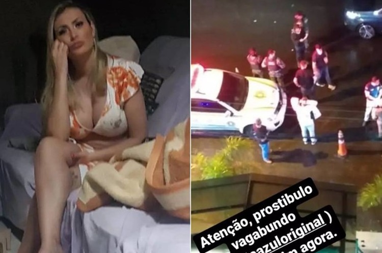 NÃO ACEITA: Ex de Andressa Urach vai buscá-la em casa de prostituição acompanhado da PM; VÍDEO