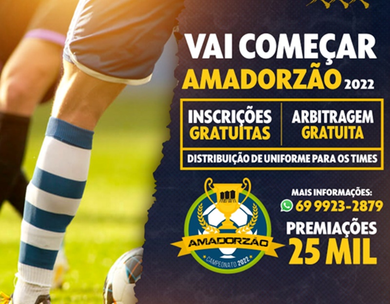 AMADORZÃO: Maior campeonato amador de futebol do Norte está com inscrições abertas