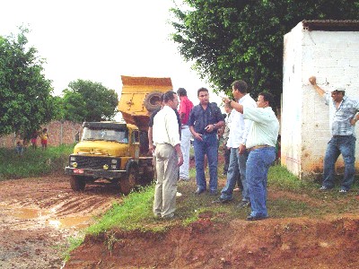 Chuvas não atrapalham obras na zona norte da capital