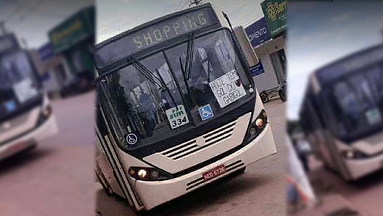 VIRALIZOU: Ônibus de Porto Velho amanhece com placa 