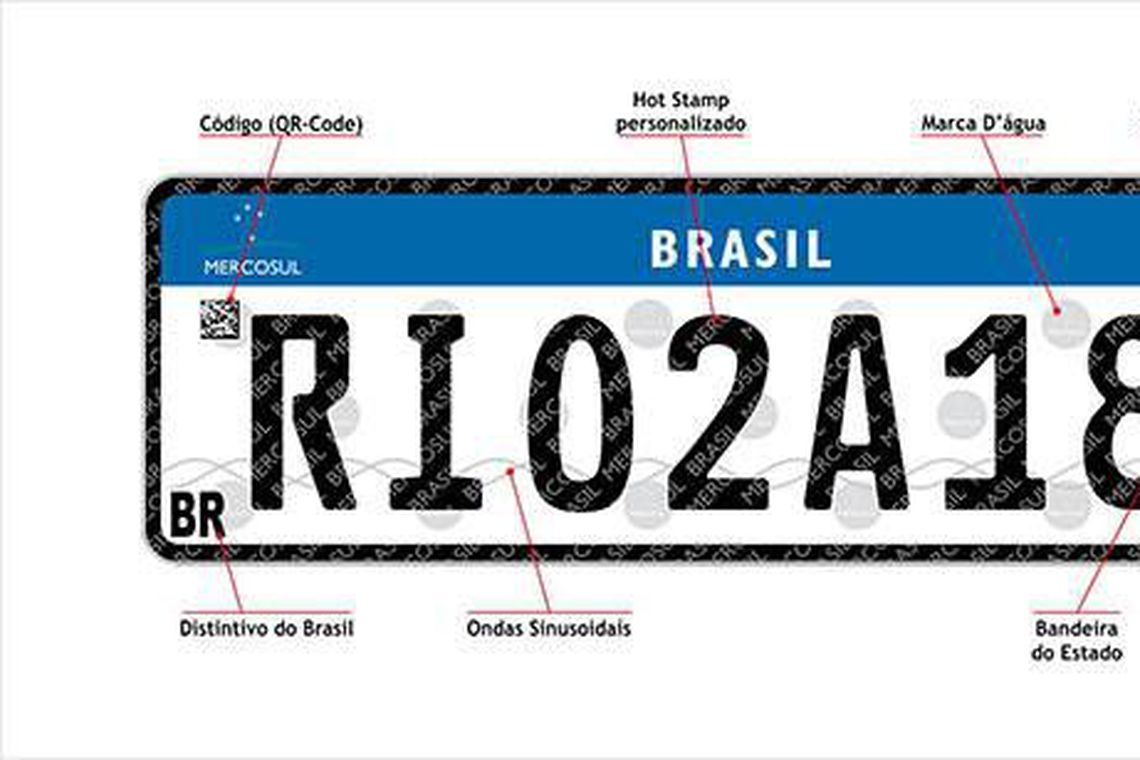 TRÂNSITO: Placas com padrão do Mercosul entram em vigor em todo o país