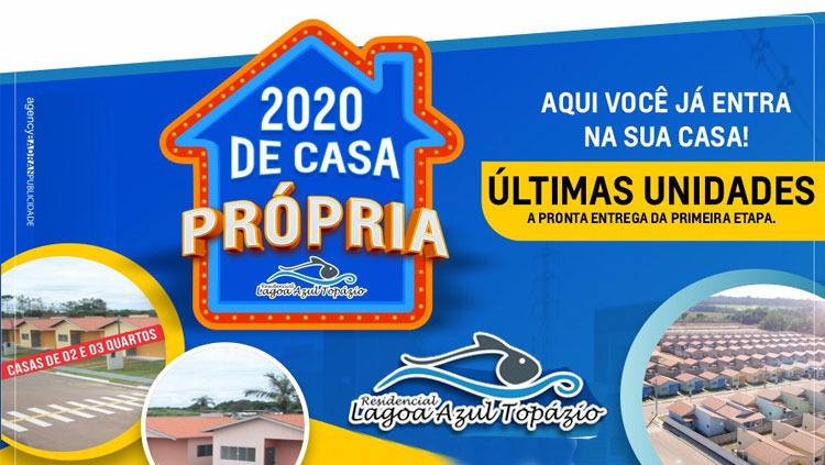 PLANTÃO DE VENDAS: Neste final de semana no Condomínio Residencial Lagoa Azul Topázio