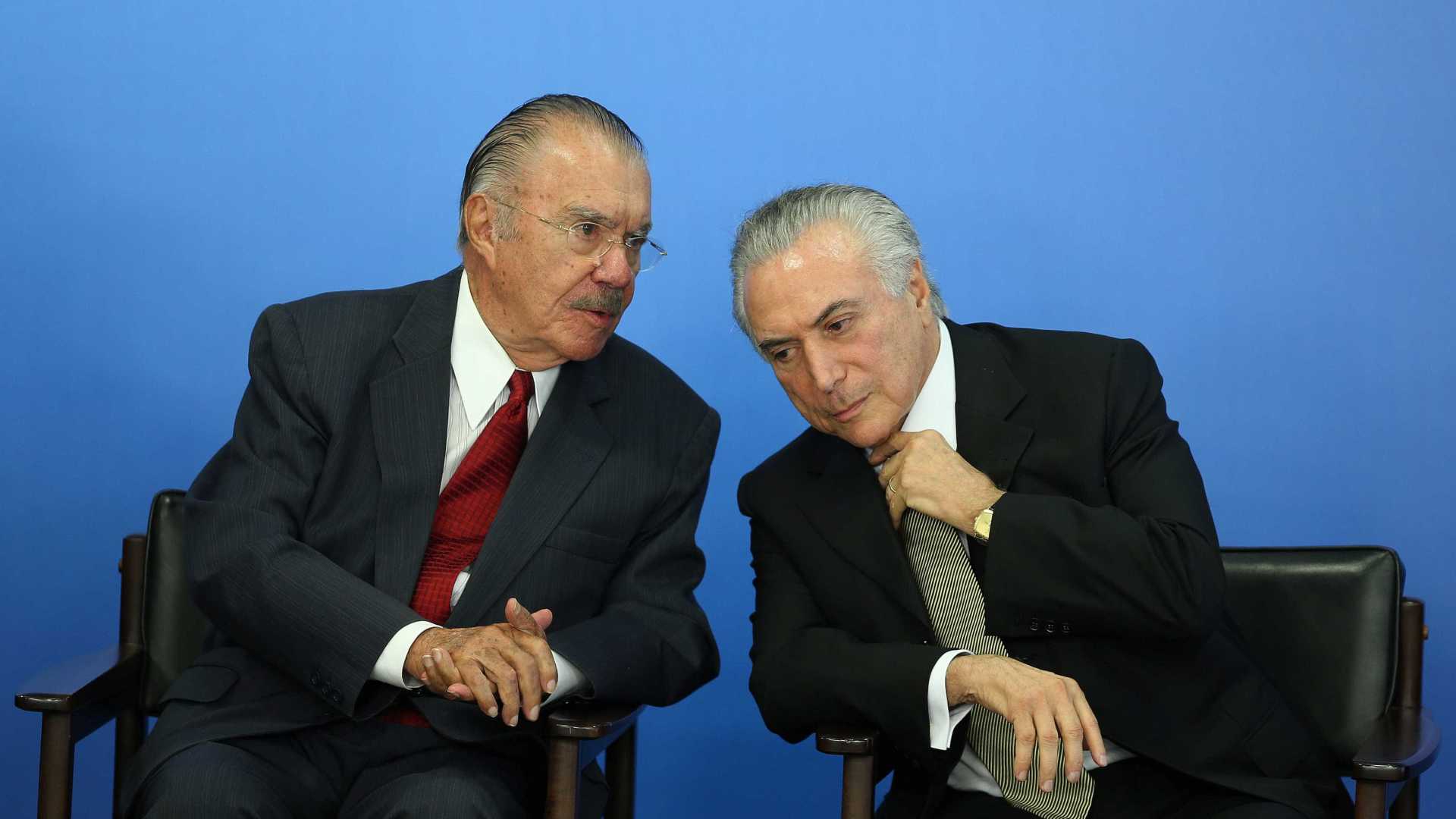 Temer se aconselha com Sarney sobre eleição e quebra de sigilo bancário