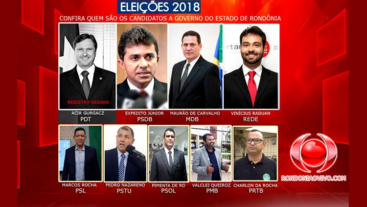 CORRIDA GOVERNAMENTAL: Confira a agenda dos candidatos ao Governo de RO para esta quarta, 12